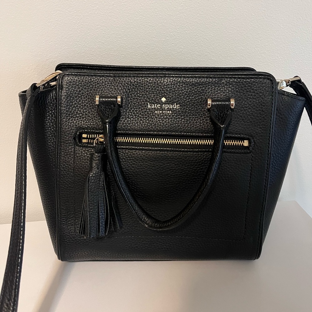 Kate Spade Black Satchel with Tassel